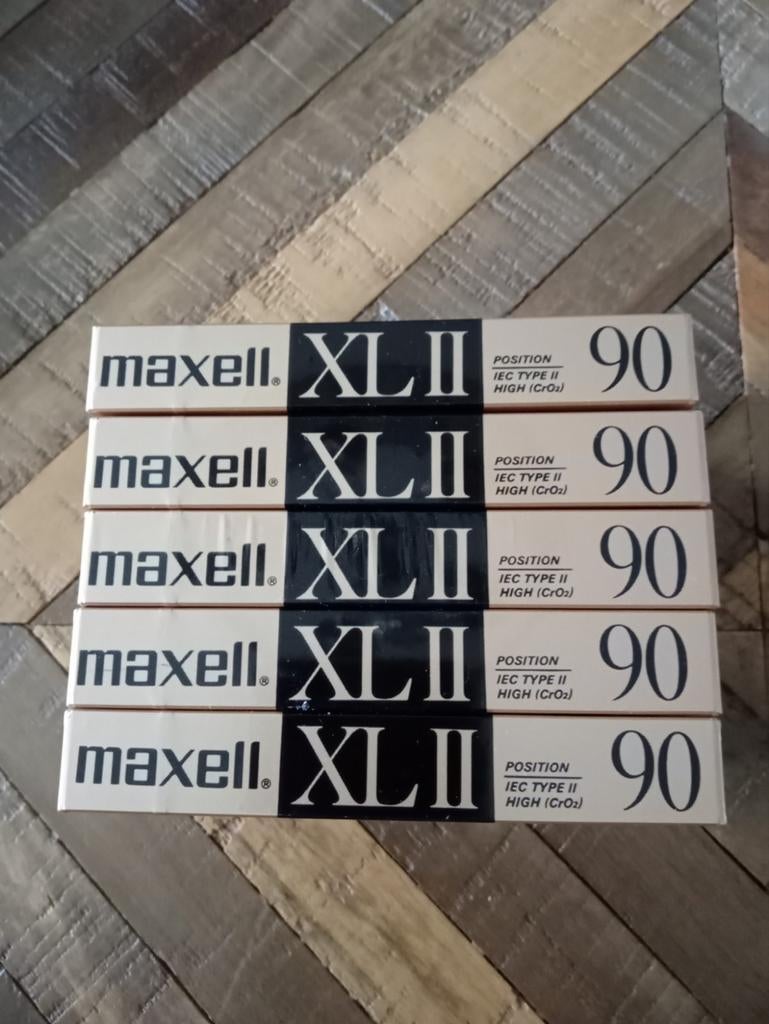 Maxell 90 minuten XL II. Nieuw. 5 stuks, Ophalen of Verzenden, Overige merken