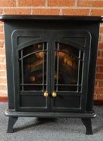 Elektrische Sfeerhaard met Warmtefunctie - Zwart, Huis en Inrichting, Haarden, Ophalen, Gebruikt, Vrijstaande haard, Elektrische haard