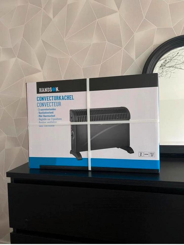 Nieuwe Hands On Convectorkachel - 2000W met thermostaat, Huis en Inrichting, Kachels, Nieuw, Vrijstaand, Overige soorten, Elektrisch