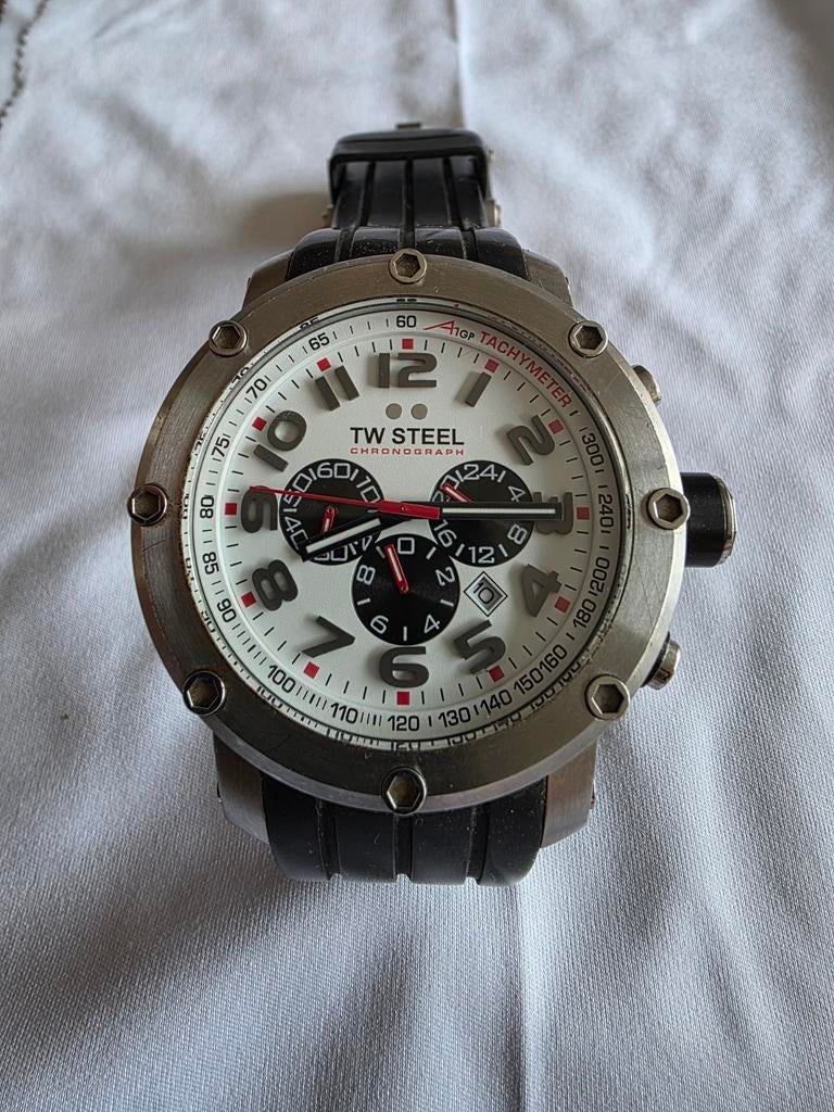 TW Steel TW604 (A1GP), Sieraden, Tassen en Uiterlijk, Horloges | Heren, Ophalen of Verzenden, Zo goed als nieuw, Leer, Overige merken
