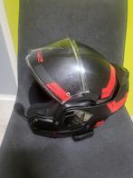 LS2 Advant Systeemhelm Rood/Zwart Maat M met Microfoon, Ophalen of Verzenden, Gebruikt, Medium, LS2