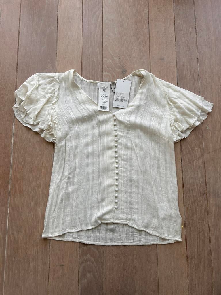 NIEUW Fabienne Chapot top – cream white – maat 36, Wit, Nieuw, Ophalen of Verzenden, Korte mouw