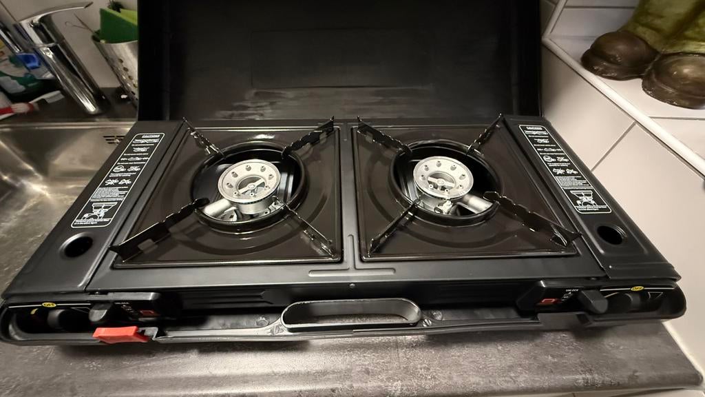 Draagbare Gasstel met 2 Branders nieuw in koffer, Ophalen of Verzenden, Nieuw