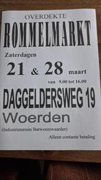 Overdekte rommelmarkt, Ophalen, Gebruikt