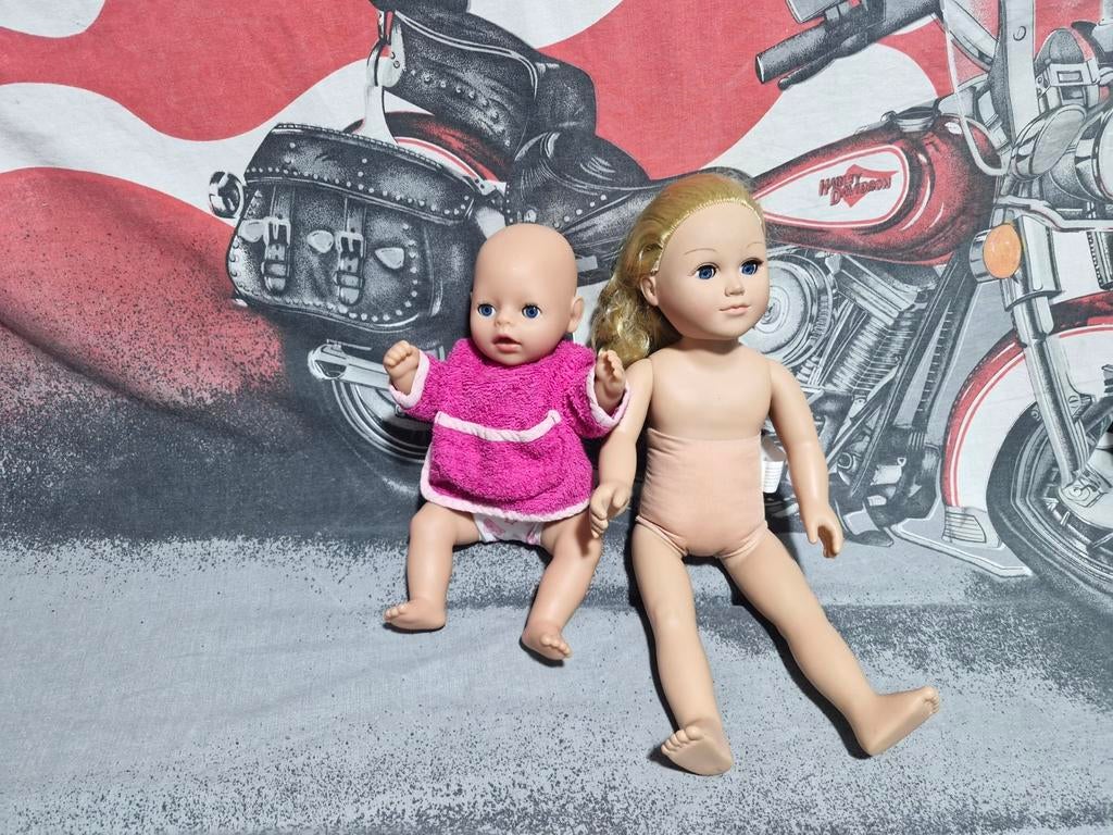 2 poppen z.g.a.n. (w.o. 1 Babyborn), Ophalen of Verzenden, Zo goed als nieuw, Babypop