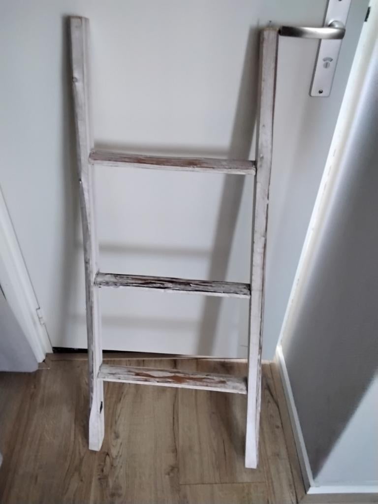 Houten ladder, wit geverfd, Ophalen