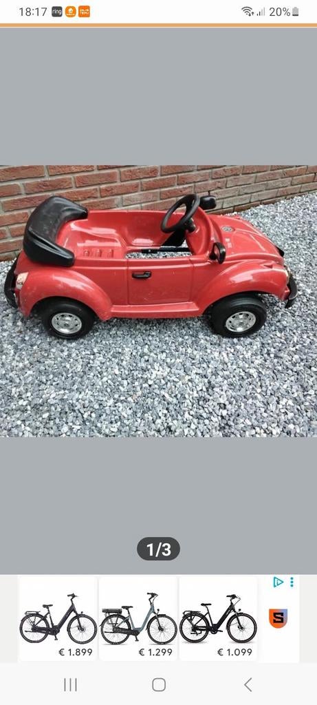 Vintage Vw Kever Cabrio jaren 90, Antiek en Kunst, Antiek | Speelgoed, Ophalen