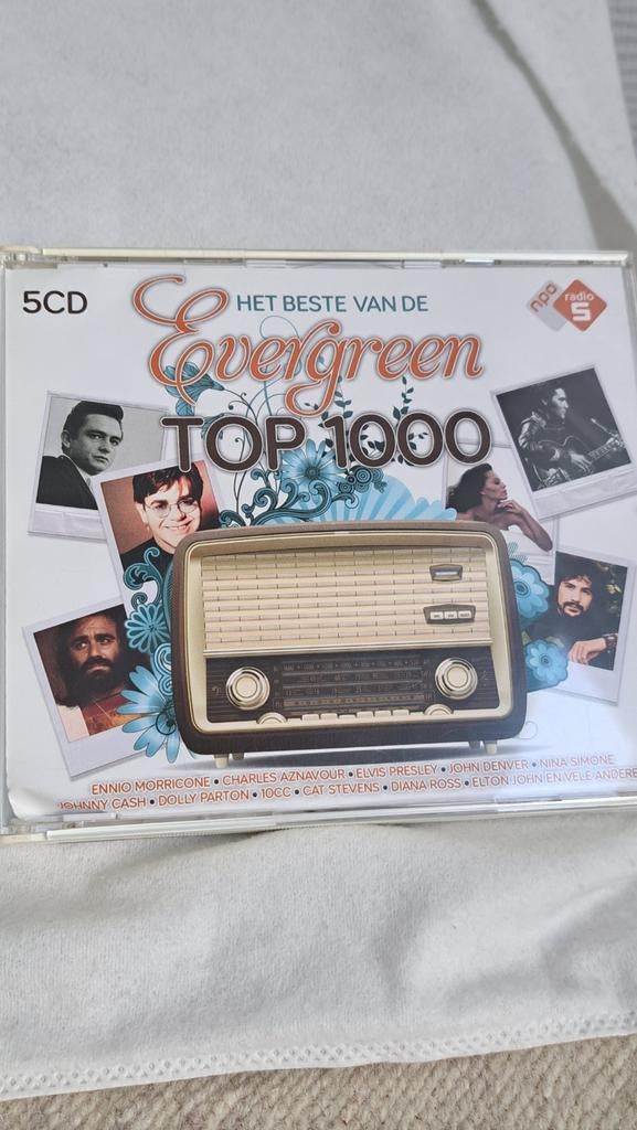 5 cd box  het beste van de EVERGREEN TOP 1000, Cd's en Dvd's, Cd's | Verzamelalbums, Ophalen of Verzenden, Zo goed als nieuw, Pop