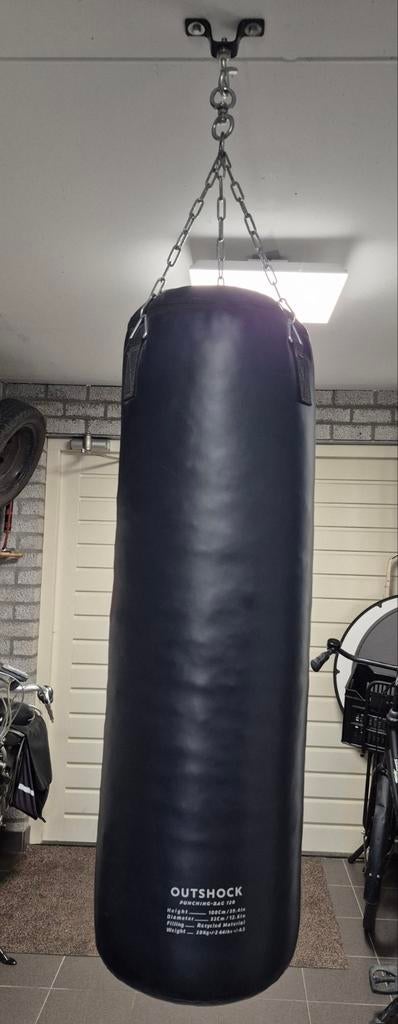 Boksbal Decathlon met Adidas bokshandschoenen en bandages, Ophalen of Verzenden, Gebruikt, Boksbal