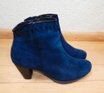 Gabor enkellaarzen maat 38 koningsblauw suède hak 6,5 cm, Lage of Enkellaarzen, Gabor, Zo goed als nieuw, Verzenden