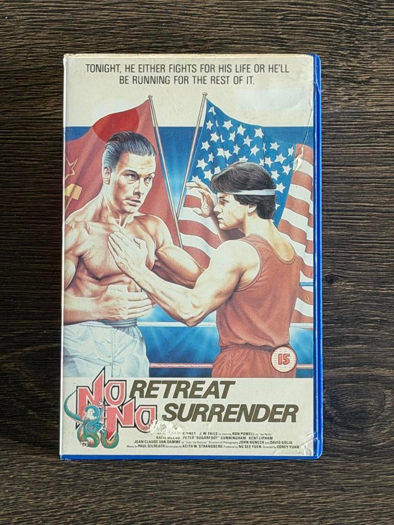 No Retreat, No Surrender (VHS ex rental) met JC Van Damme, Vanaf 16 jaar, Ophalen of Verzenden, Gebruikt, Actie en Avontuur