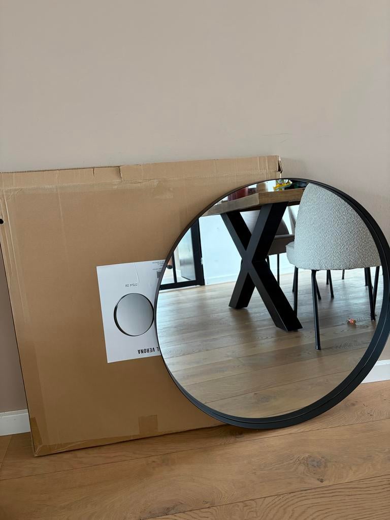 Nieuwe ronde spiegel 75x4 cm - Ongebruikt, Ophalen, Rond, Nieuw, 75 tot 100 cm