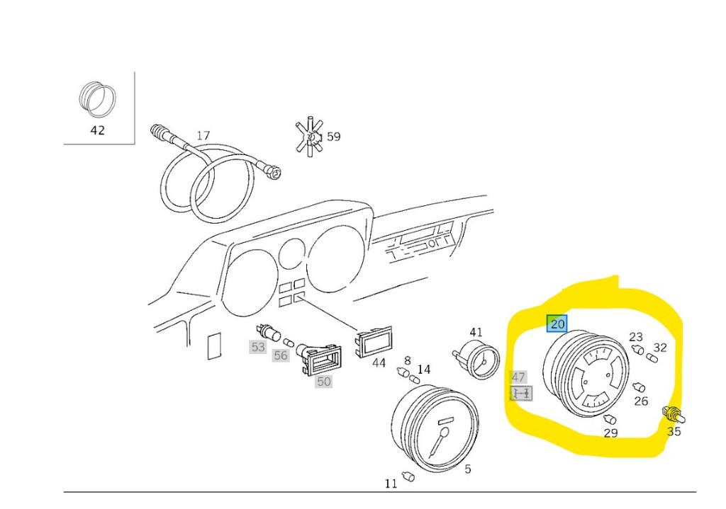 Diverse meters voor de W460 of W461, zie foto's, Auto-onderdelen, Interieur en Bekleding, Verzenden, Gereviseerd, Mercedes-Benz