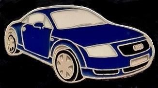 Audi TT- pin donkerblauw gelakt, Verzenden, Nieuw, Transport, Speldje of Pin