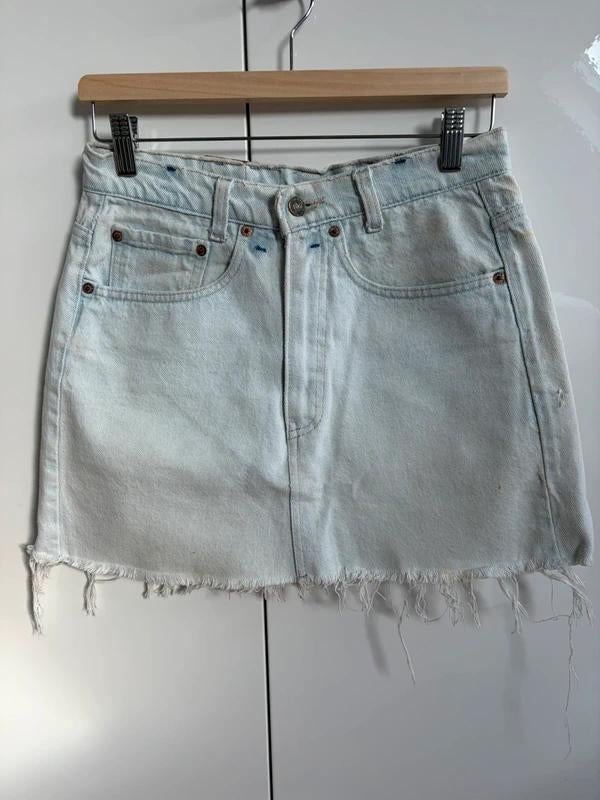 Levi's 550 Spijkerrok Rokje Lichtblauw Maat M - Denim Skirt, Kleding | Dames, Rokken, Maat 38/40 (M), Blauw, Ophalen of Verzenden