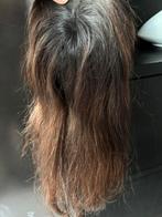 Topper. Haarstuk. Echt haar. Donker bruin, Ophalen of Verzenden, Zo goed als nieuw, Pruik of Haarverlenging