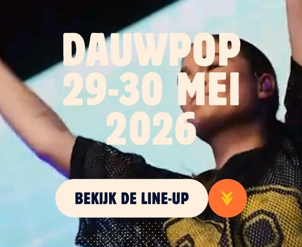 2 kaartjes voor Dauwpop festival 30 mei 2026, Tickets en Kaartjes, Twee personen, Overige soorten