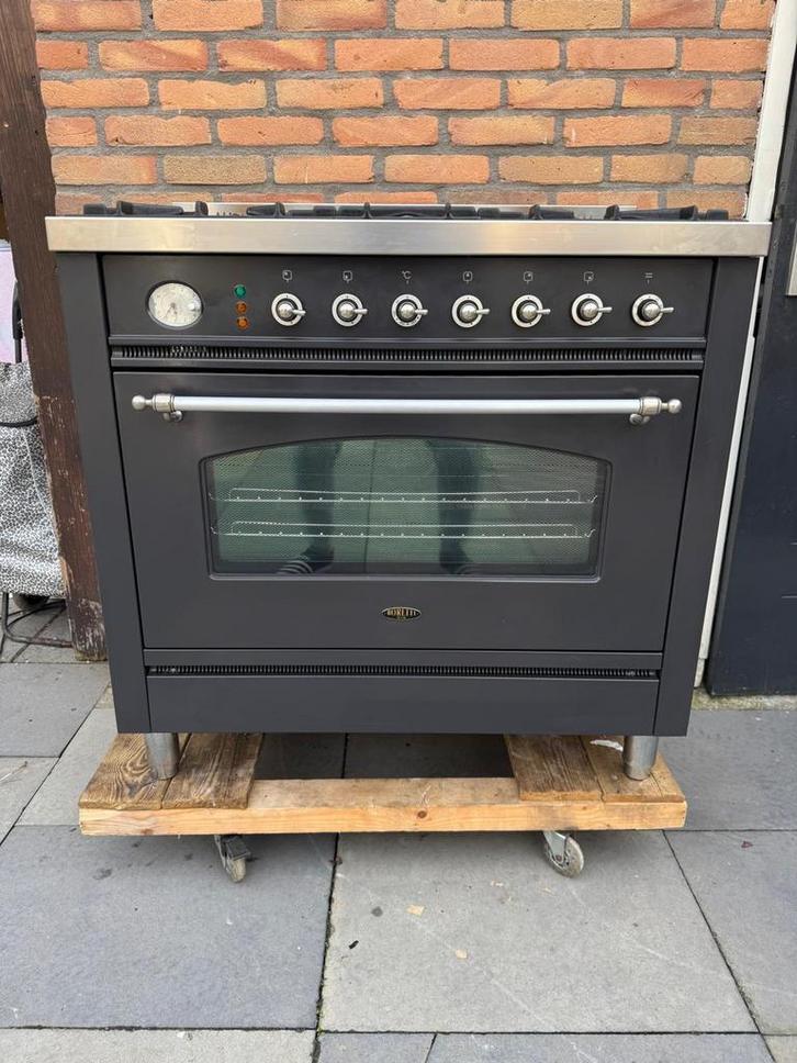 Luxe boretti 90cm, Witgoed en Apparatuur, Fornuizen, Zo goed als nieuw, Vrijstaand, Gas, 5 kookzones of meer, 90 tot 95 cm, 60 cm of meer