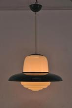 Vintage opaline hanglamp melkglas lamp jaren 40/50 BIJZONDER, Huis en Inrichting, Lampen | Hanglampen, Ophalen of Verzenden, Gebruikt