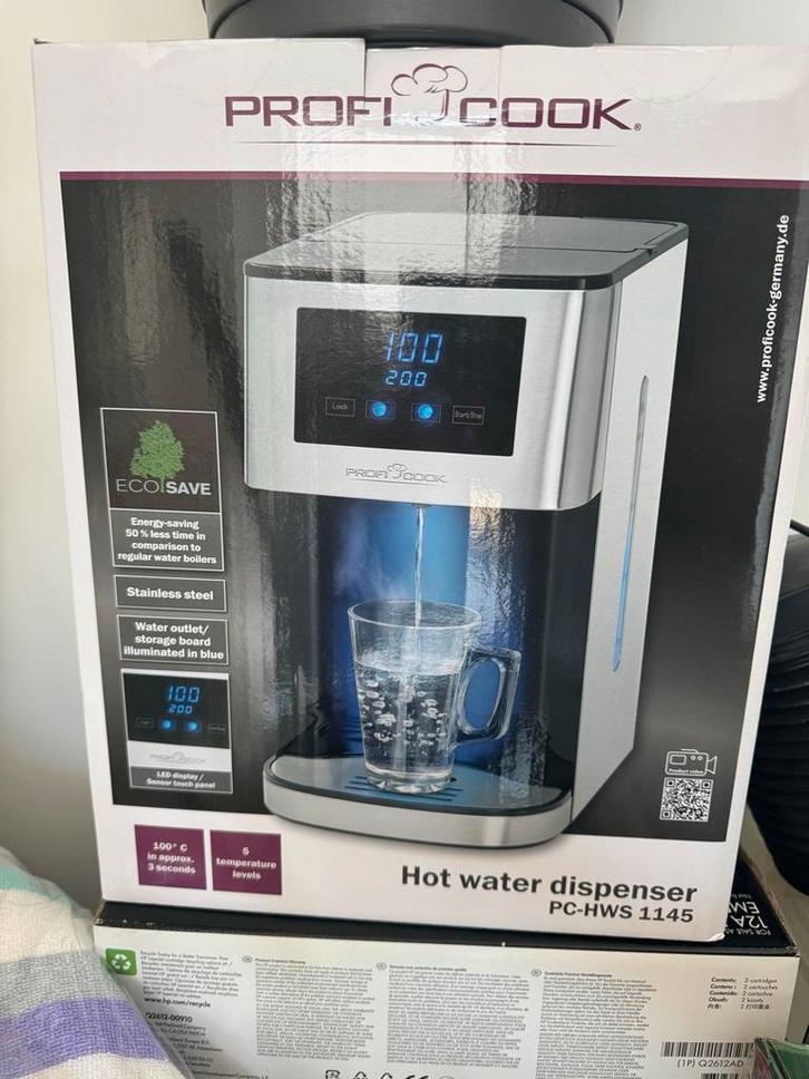ProfiCook PC-HWS 1145 Hete Water Dispenser - Nieuw, Witgoed en Apparatuur, Waterkokers, Nieuw, 2 liter of meer, Rvs, Ophalen of Verzenden