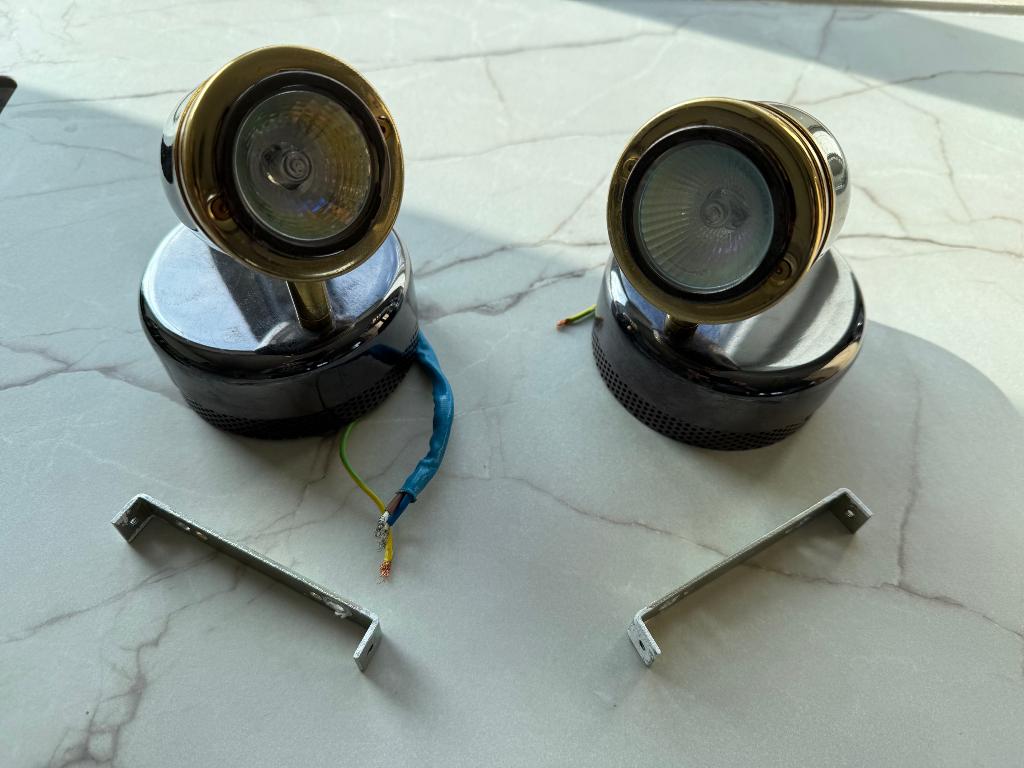 Twee mooie klassieke plafond spotjes, Ophalen, Gebruikt, Metaal of Aluminium, Klassiek