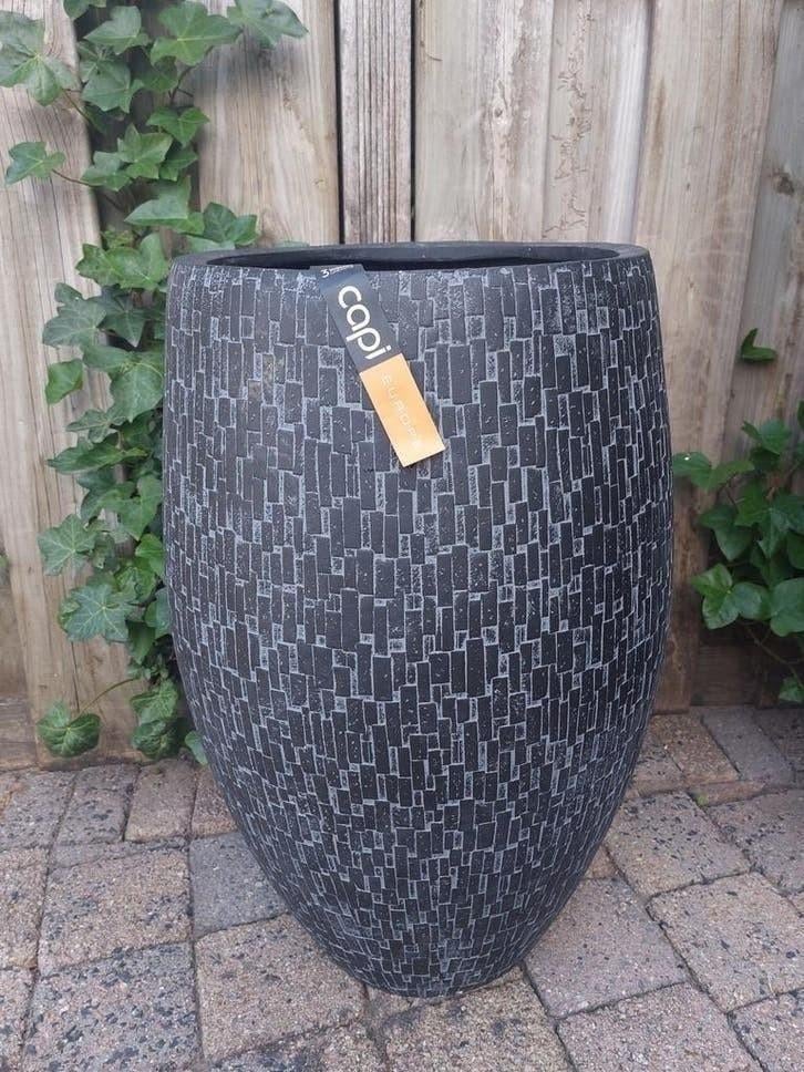 Grote tuinpot Capi Europe Bloembak H60 Plantenbak Nieuw, Ophalen, Kunststof, Minder dan 60 cm, Rond