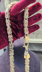 Prachtige massiefe zilver Koningsketting 80cm lang, Ophalen of Verzenden, Nieuw, Zilver, Zilver