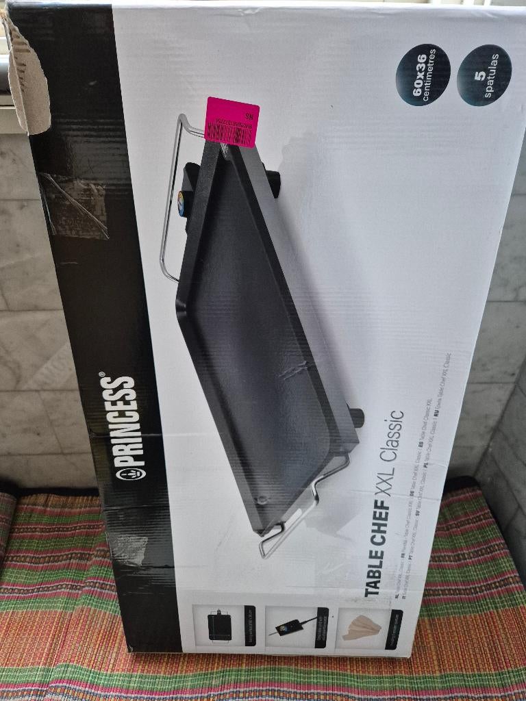 Princess bakplaat Table Chef Premium xxl classic, Witgoed en Apparatuur, Grillplaten, Ophalen of Verzenden, Nieuw