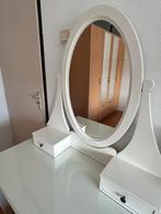 Witte kaptafel met spiegel Ikea, Ophalen, Gebruikt, 100 tot 150 cm, 50 tot 100 cm