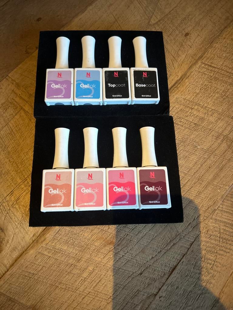 Gellak set met Basecoat en Topcoat - Diverse kleuren, Ophalen of Verzenden, Nieuw, Overige typen