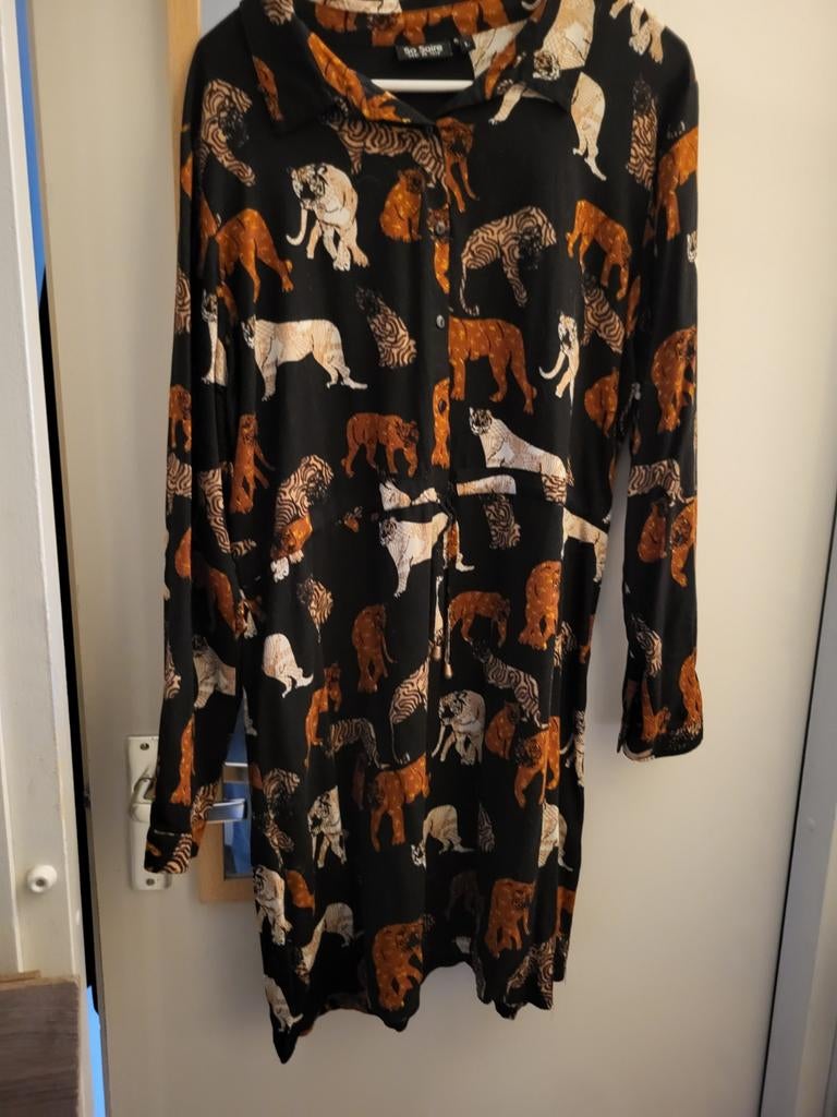 Jurk maat L safari print, Kleding | Dames, Ophalen of Verzenden, Zo goed als nieuw, Maat 38/40 (M)