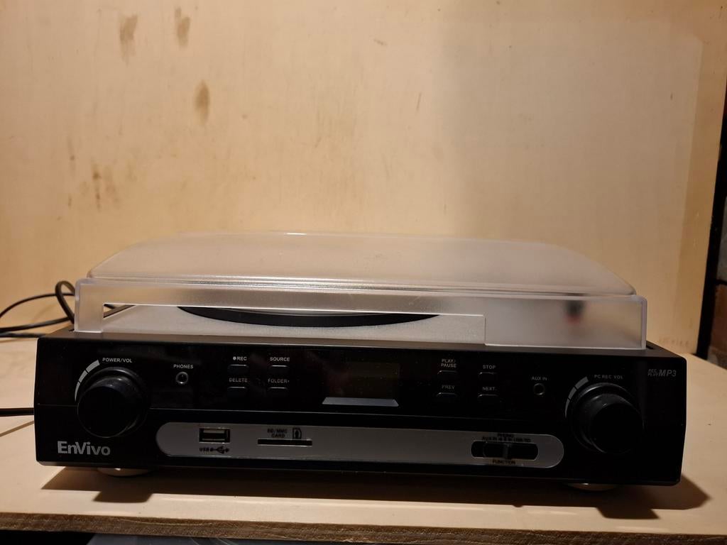 Envivo PO-1260 Platenspeler USB MP3 Speakers, Overige merken, Automatisch, Ophalen of Verzenden, Zo goed als nieuw