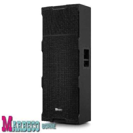Actieve Speaker, Luidspreker met versterker 2x 15" 1600 watt, Overige merken, Info@marbeco.nl, 120 watt of meer, Front, Rear of Stereo speakers