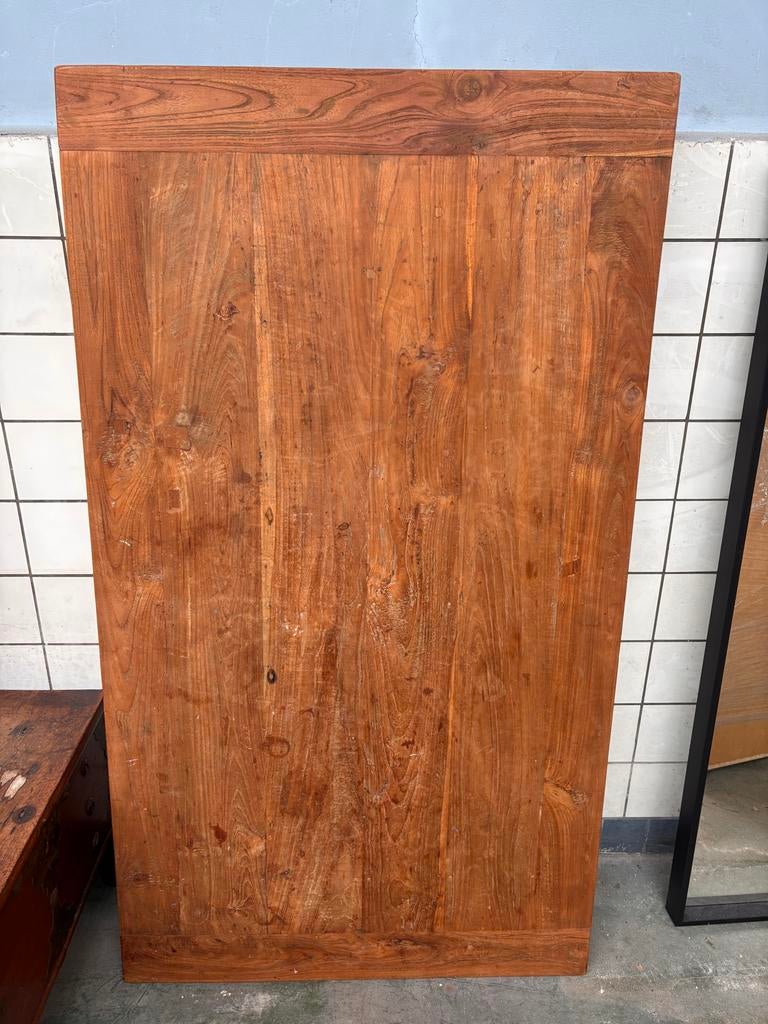 Teak houten eettafel 160x90cm, Ophalen, Gebruikt, Teakhout, 50 tot 100 cm