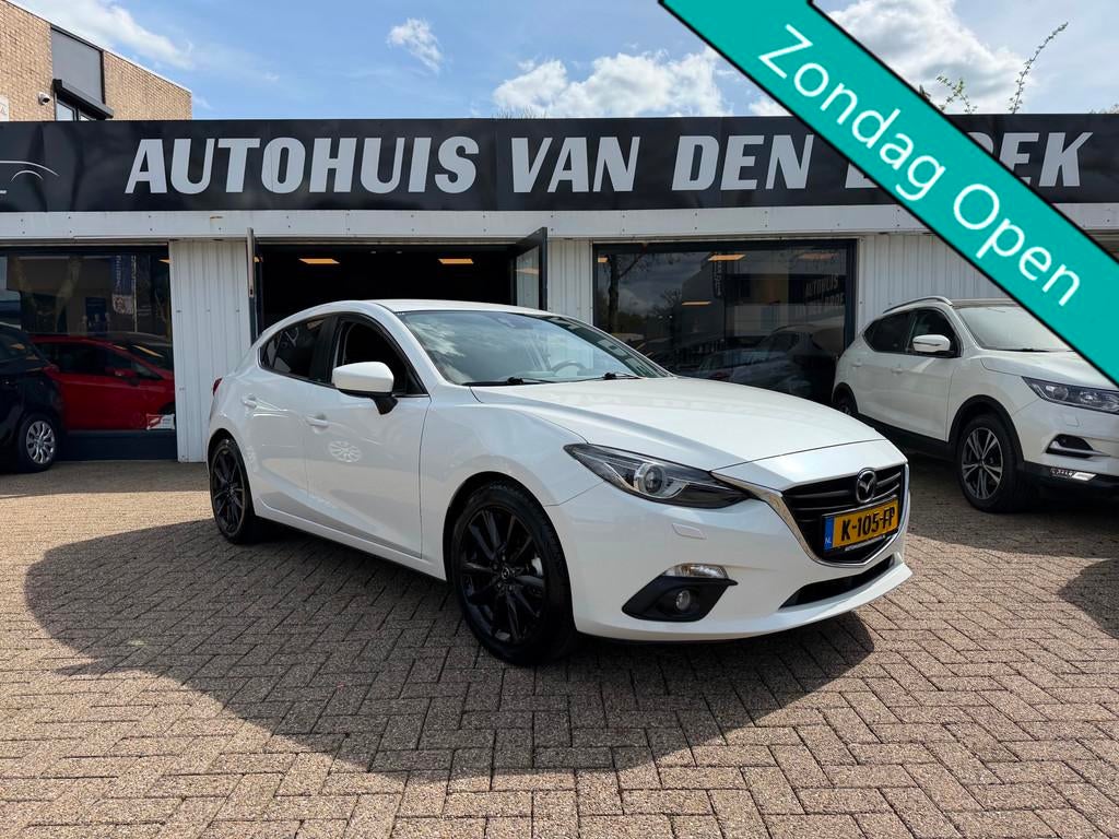 Mazda 3 2.0 TS+|Navi|Cruise|Clima|Trekh|Pdc|Lmv|Elek Pakket|, Auto's, Mazda, Voorwielaandrijving, Stof, Gebruikt, Zwart