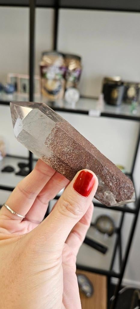 lemurische dubbeleinder met ijzer coating, Verzamelen, Mineralen en Fossielen, Ophalen of Verzenden