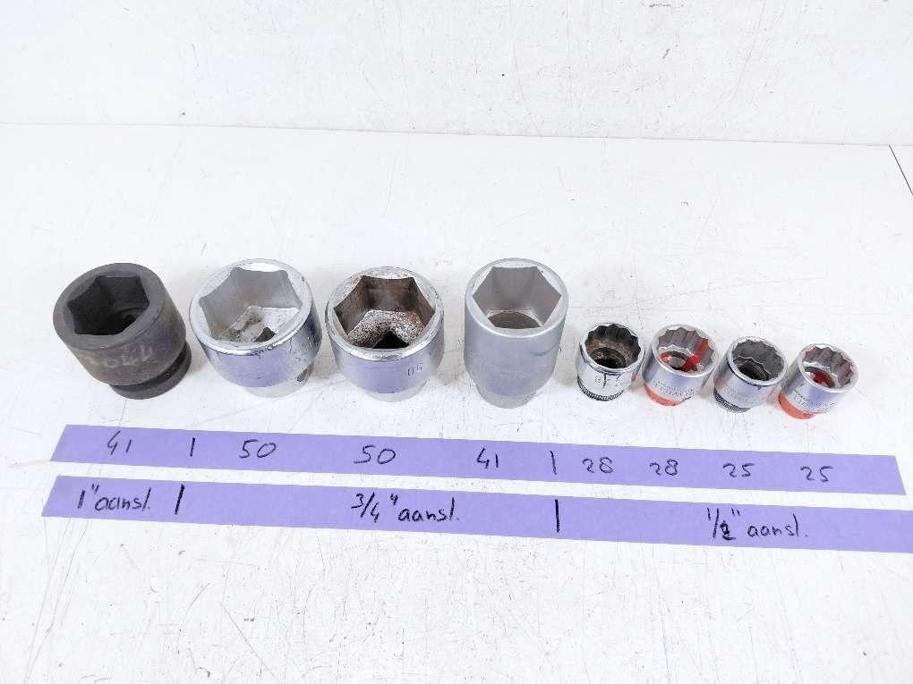 Diverse maten doppen merk Heyco + Stahlwille 1/2" 3/4" en 1", Niet ingevuld, Gebruikt, Niet ingevuld, Ophalen of Verzenden