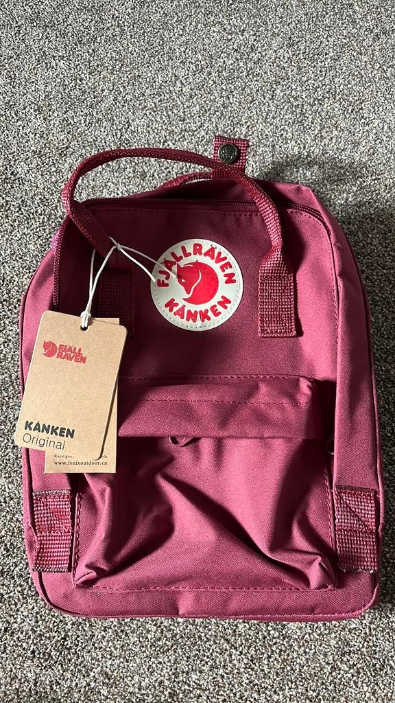 Fjallraven kanken rugzak mini bordeauxrood, Ophalen of Verzenden, Zo goed als nieuw, Overige merken