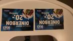 Gamma korting dinerbon 4 stuks, Tickets en Kaartjes, Twee personen, Cadeaubon