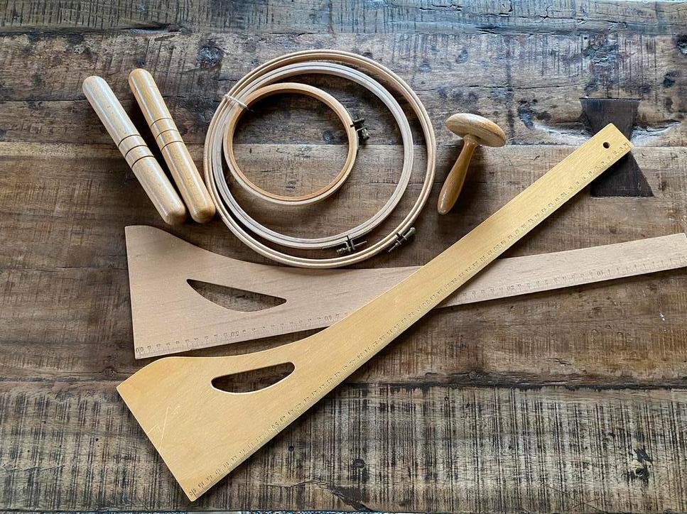 Vintage set houten handwerk gereedschappen, Ophalen of Verzenden, Gebruikt, Overige typen