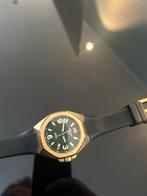 Swiss Alpine Military horloge goudkleurig met groen, Overige merken, Overige materialen, Gebruikt, Polshorloge