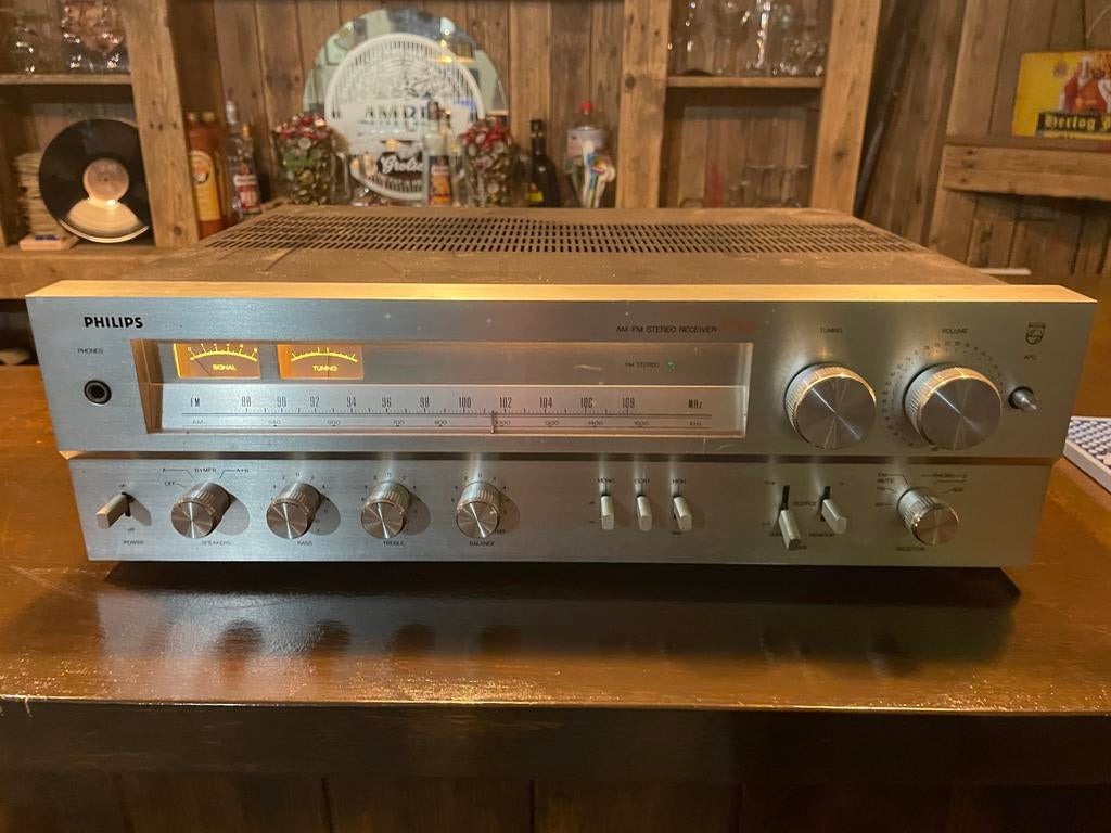 Philips receiver 22AH683 vintage, Audio, Tv en Foto, Tuners, Ophalen of Verzenden, Gebruikt