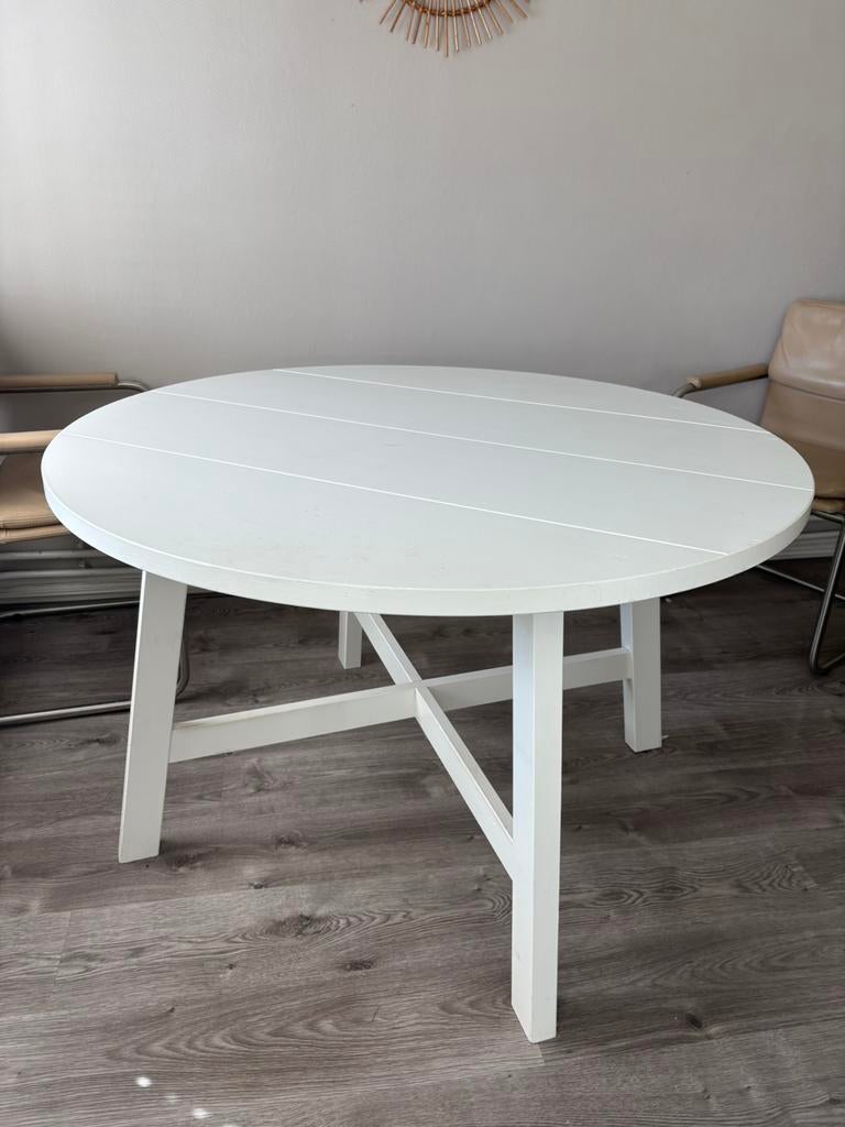 Ronde tafel 120 cm, Huis en Inrichting, Tafels | Eettafels, Ophalen, 100 tot 150 cm, Rond, Zo goed als nieuw