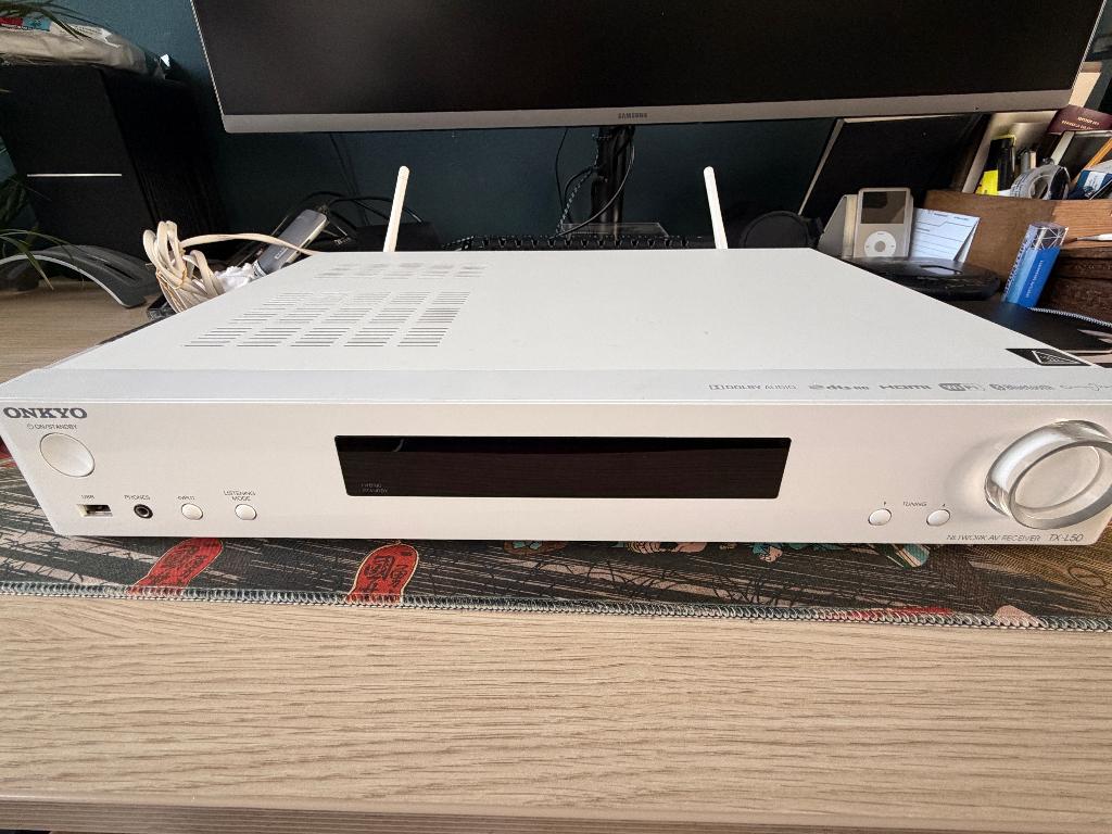 Onkyo TX-L50 Wit receiver, Ophalen, Gebruikt, 120 watt of meer, Onkyo