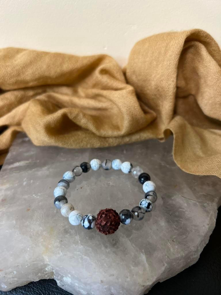 Dendrietagaat agaat tektiet of rudraksha beschermt uniek TIP, Ophalen of Verzenden, Nieuw, Hout, Met bedels of kralen