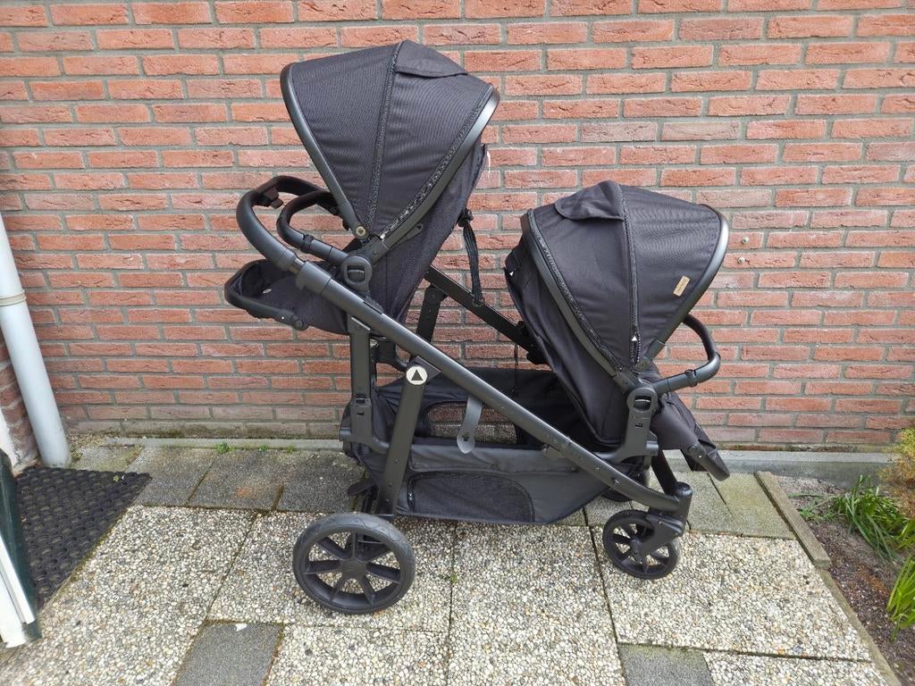 Topmark duo kinderwagen - zwart, Kinderen en Baby's, Kinderwagens en Combinaties, Gebruikt, Overige merken, Ophalen