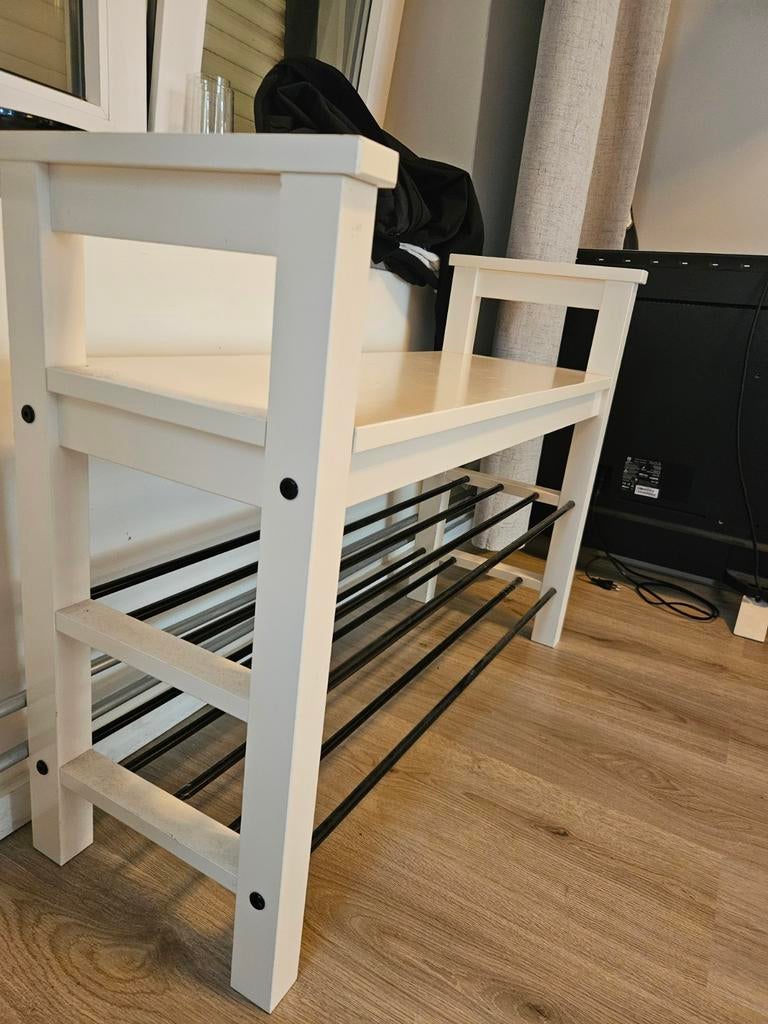 Witte schoenenbank, Huis en Inrichting, Kasten | Schoenenrekken, Gebruikt, Ophalen