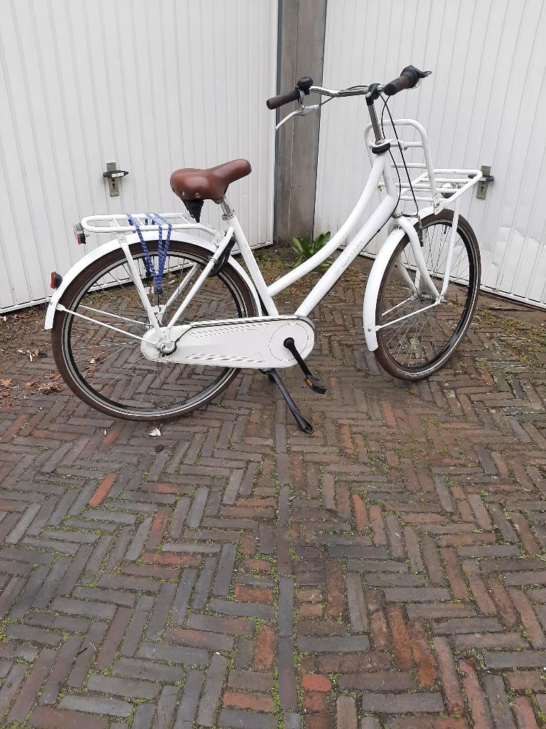witte transportfiets met vers, 50 tot 53 cm, Ophalen, Gebruikt, Versnellingen