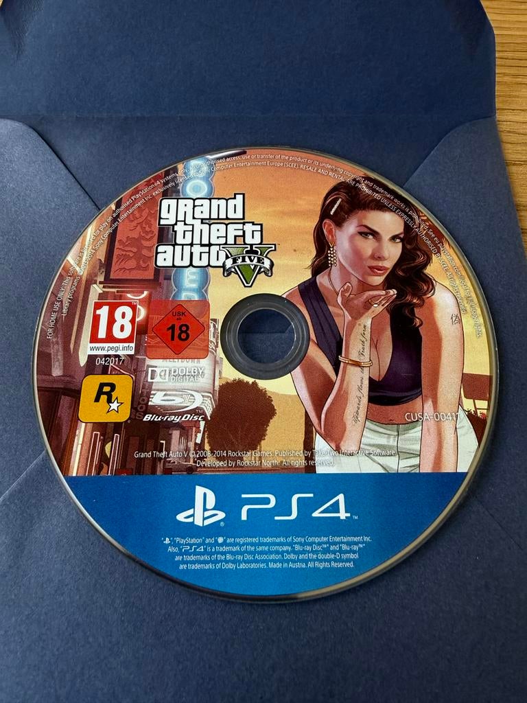 Grand Theft Auto V (GTA 5) PS4 - Actie/Avontuur, Avontuur en Actie, Online, Gebruikt, Vanaf 18 jaar