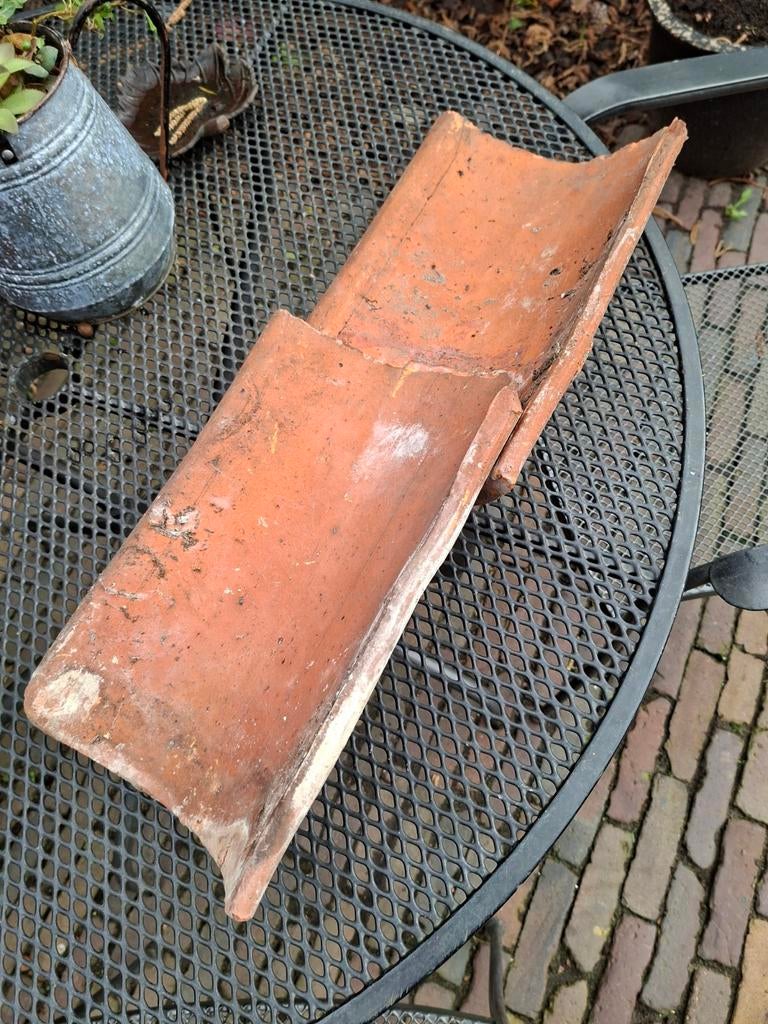 Oud Hollandse rode dakpannen 25 stuks, Ophalen, Gebruikt, Steen of Klei, 15 m² of meer